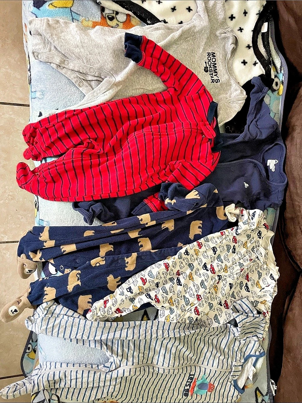 Carter's Baby One-Piece Lot in Blue & Red Baby 3M